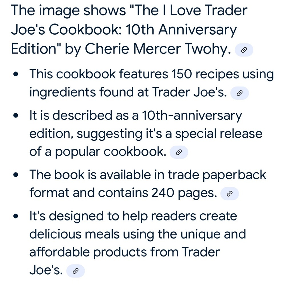 I Love Trader Joe's Cookbook - 10th Anniversary Edition. Paperback. - Picture 5 of 5